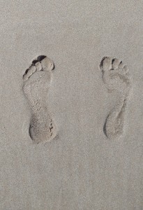 Feet Imprint in Sand